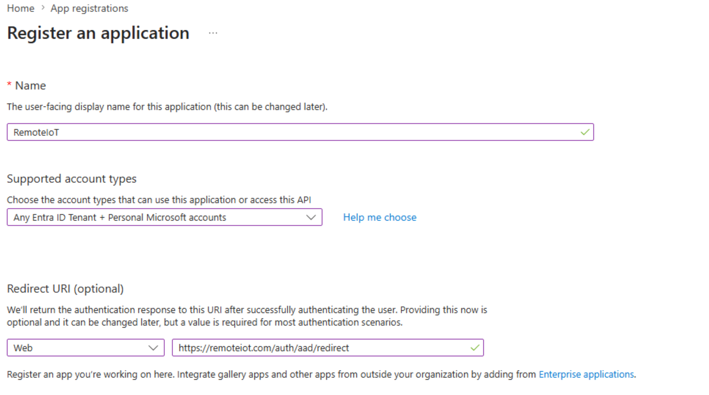 Microsoft Entra application