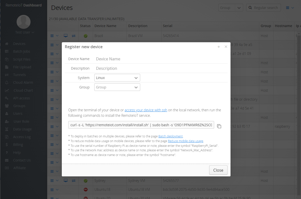 How to remotely ssh iot device in web browser