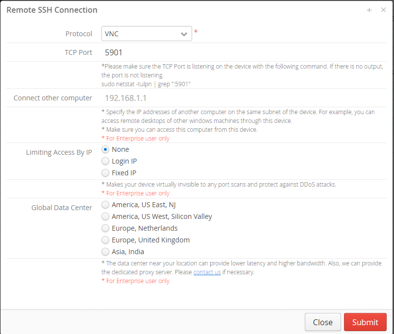 vnc connect enterprise subscription