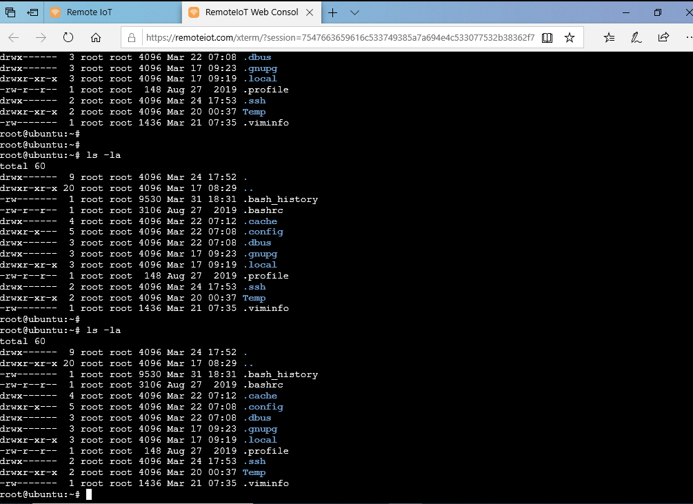 How to remotely ssh iot device in web browser